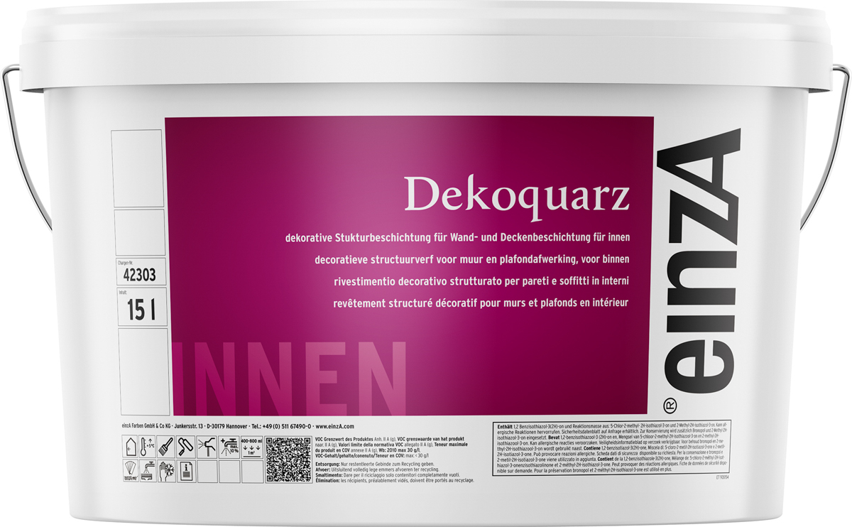 einzA Dekoquarz 15,0 lt dekorative Strukturbeschichtung